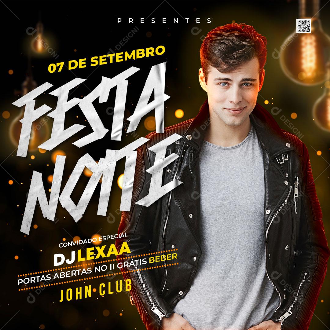 Social Media Festa Noite Agenda Flyers PSD Editável