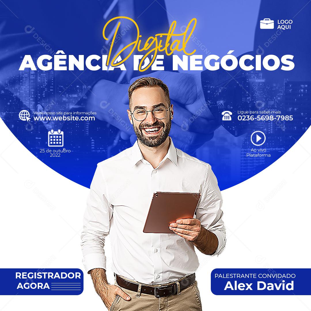 Social Media Agência De Negócios Digital PSD Editável