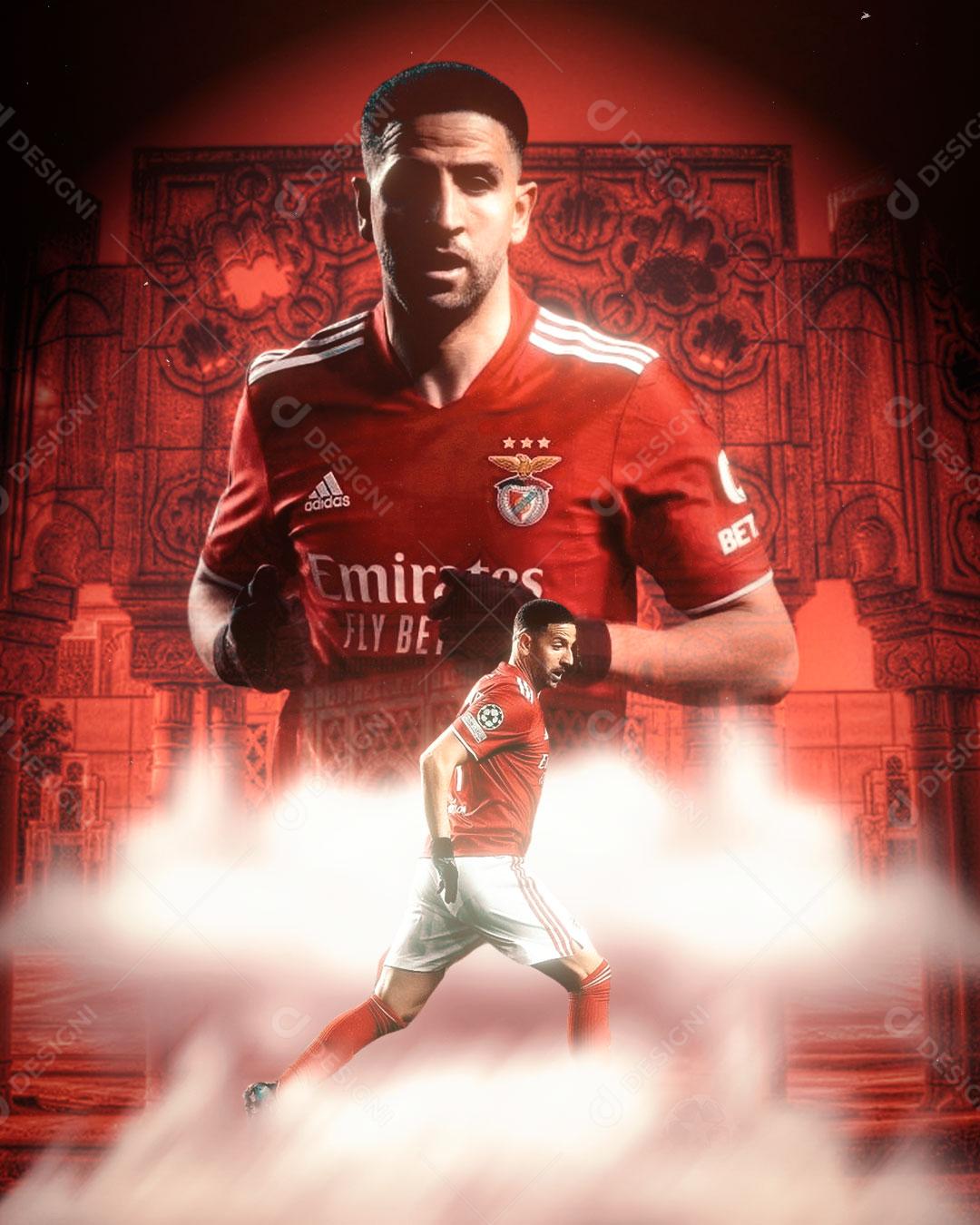 Flyer Jogador De Futebol Adel Taarabt Social Media PSD Editável