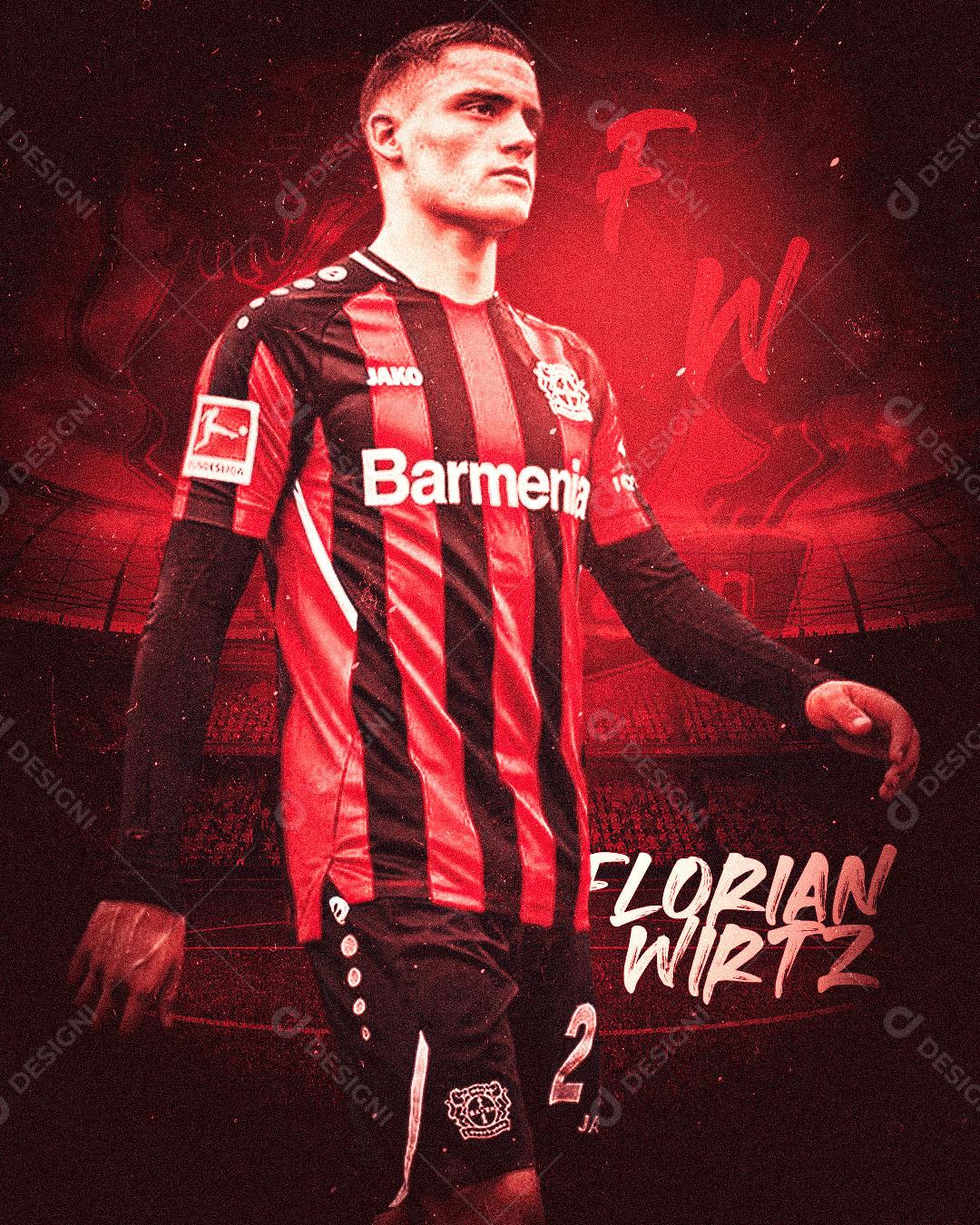 Flyer Jogador De Futebol Florian Wirtz Social Media PSD Editável