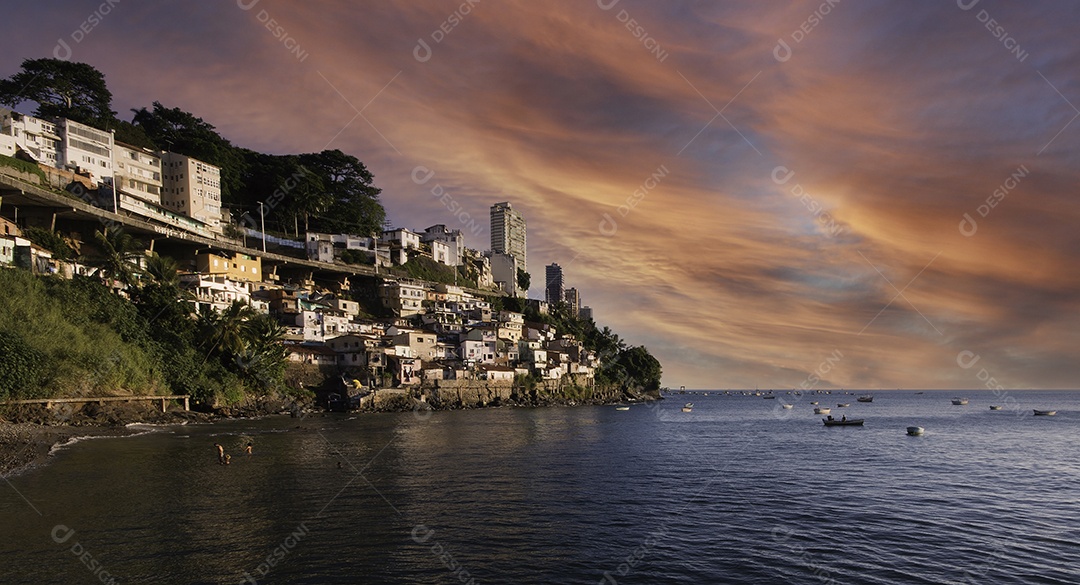 Praia de Copacabana em dia de verão no Rio de Janeiro Brasil
