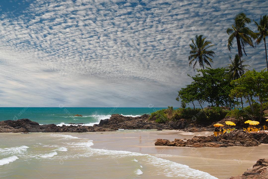 Praia da Concha no Morro de Pernambuco em Ilheús, Bahia, Brasil.