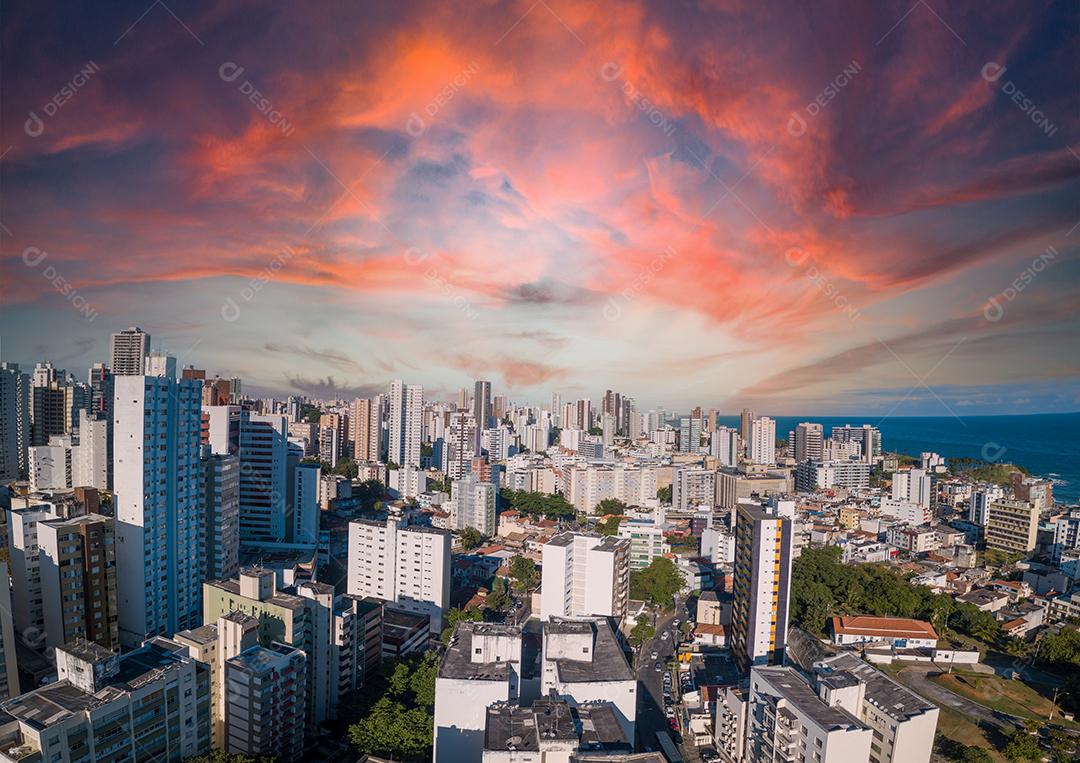Salvador Bahia Brasil Vista panorâmica de drone aéreo