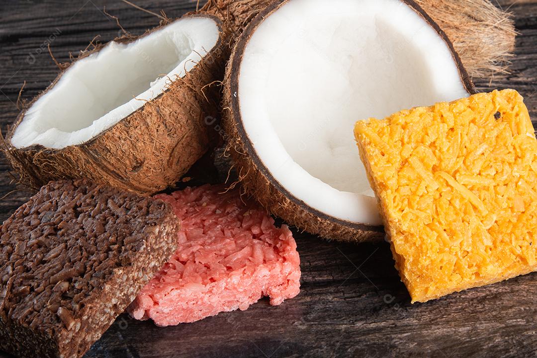 Doce de coco doce de coco, textura doce brasileira