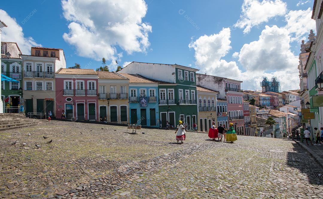 Centro histórico no Pelourinho na cidade de Salvador Bahia Brasil