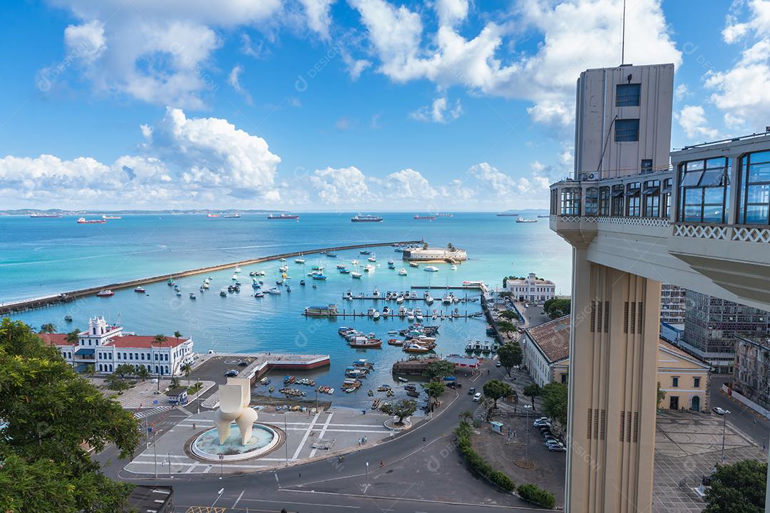 Vista do Elevador Lacerda em Salvador Bahia Brasil