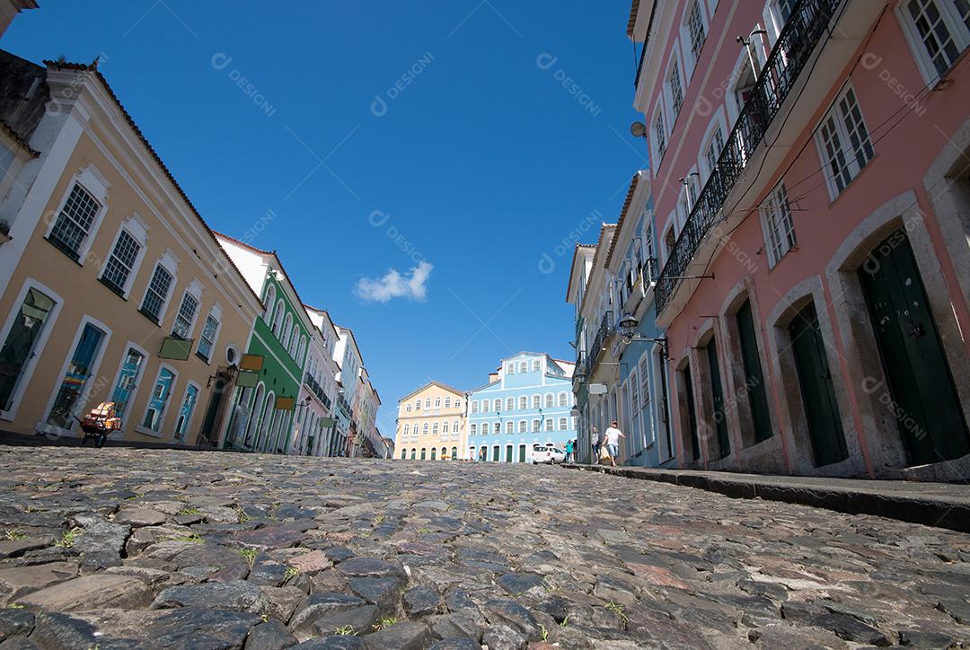 Centro histórico no Pelourinho na cidade de Salvador Bahia Brasil