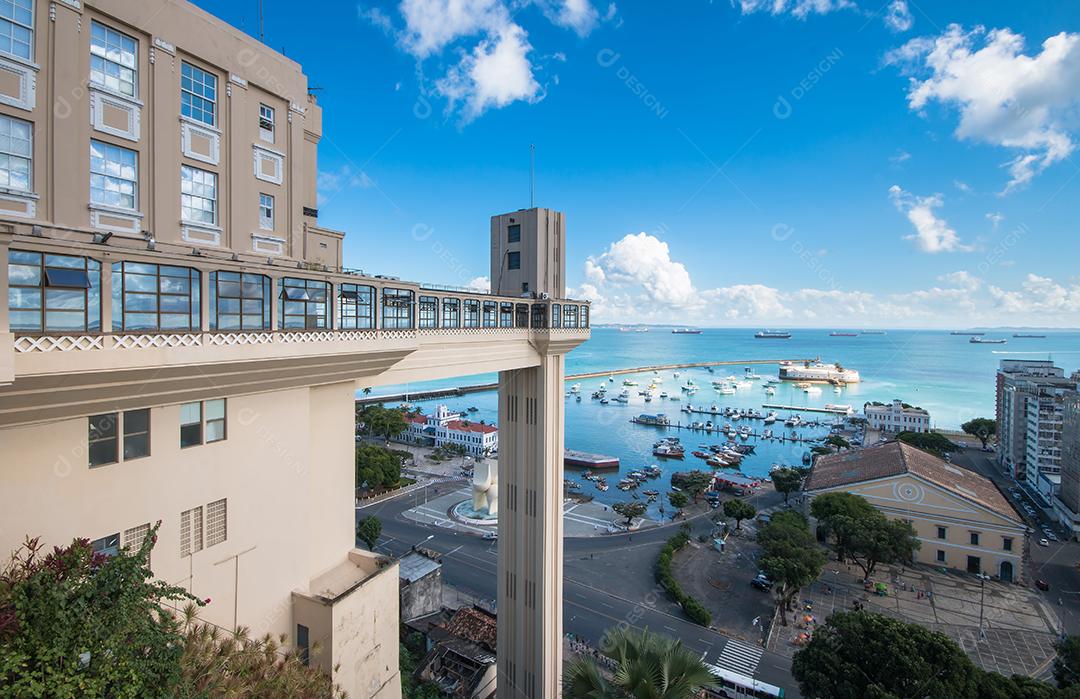 Vista do Elevador Lacerda em Salvador Bahia Brasil