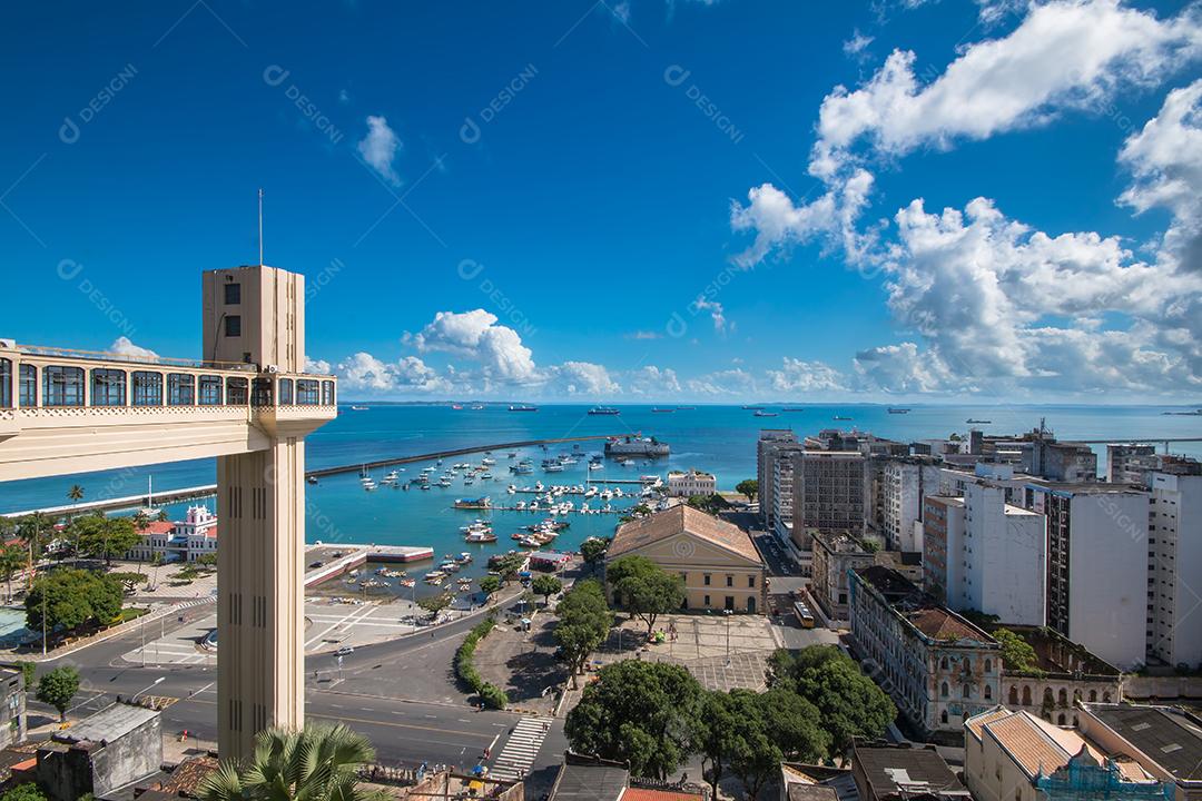 Vista do Elevador Lacerda em Salvador Bahia Brasil