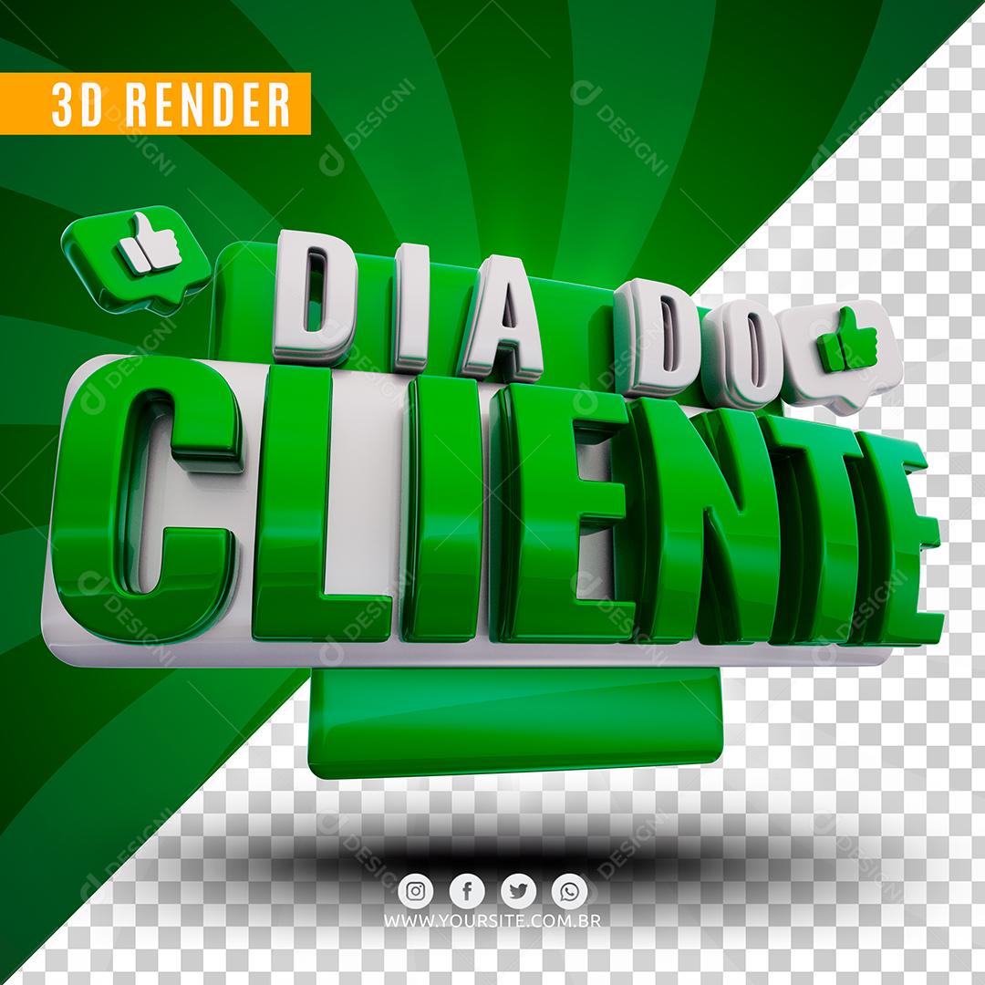 Selo 3D Dia Do Cliente Para Composição PSD