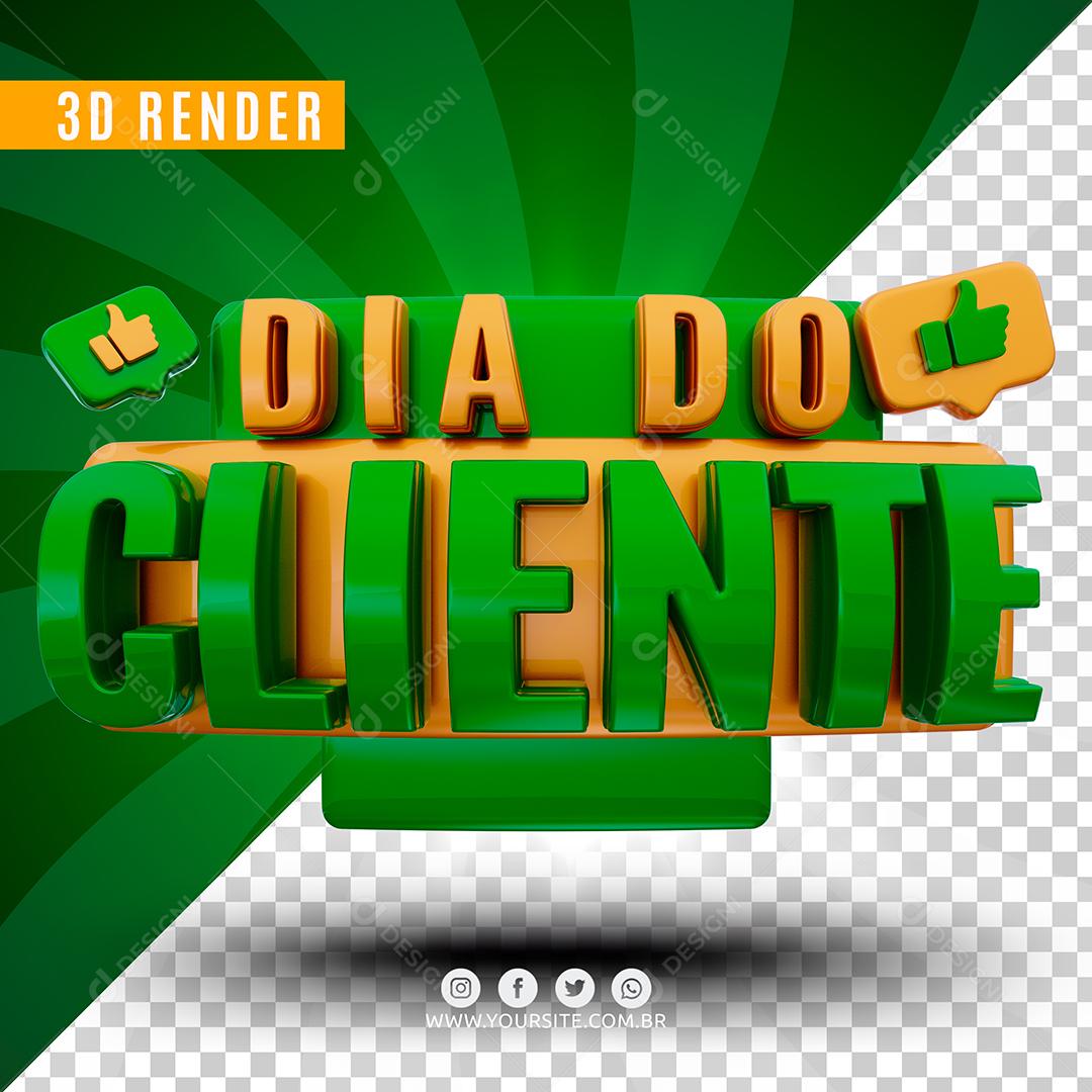 Selo 3D Dia Do Cliente Para Composição PSD