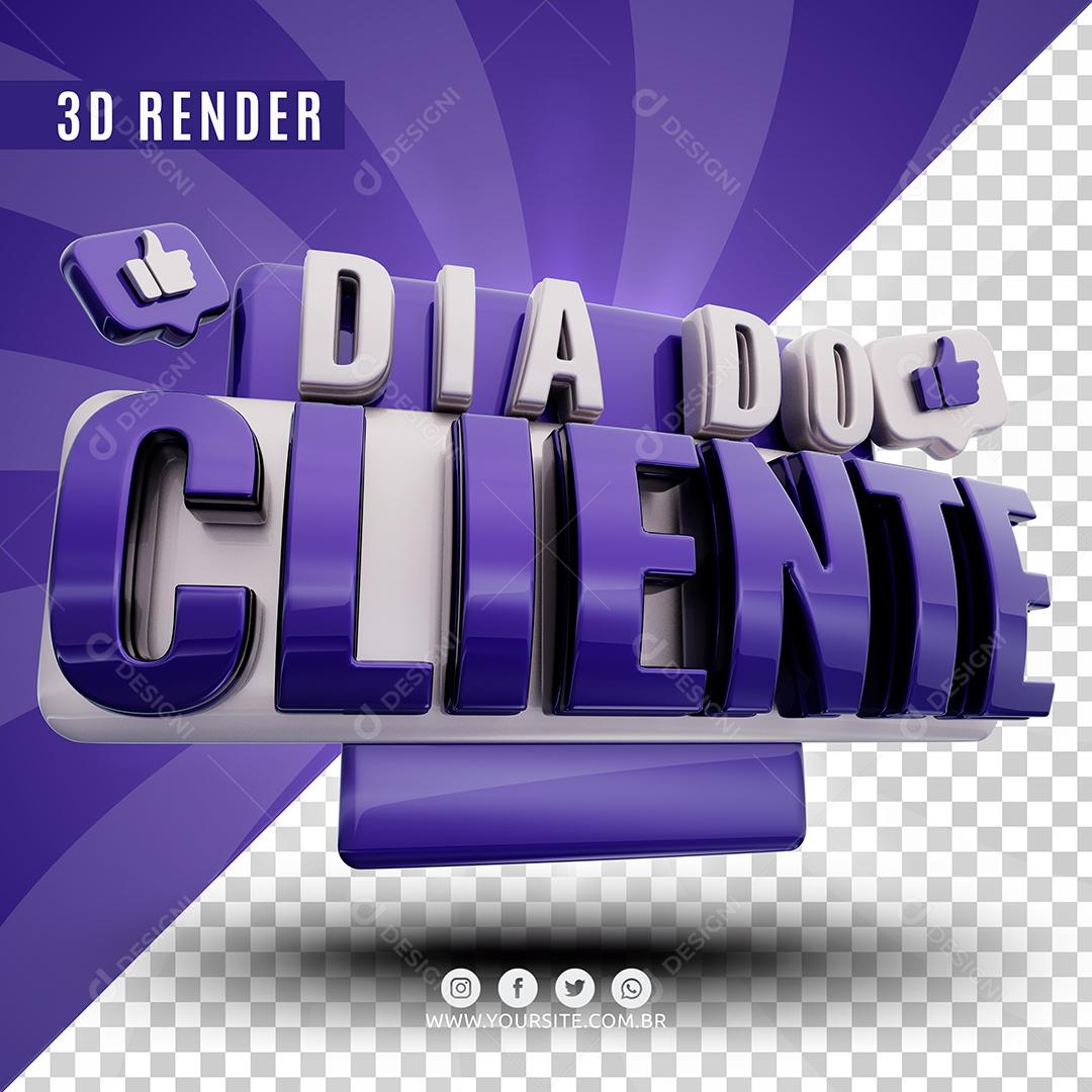 Selo 3D Dia Do Cliente Para Composição PSD