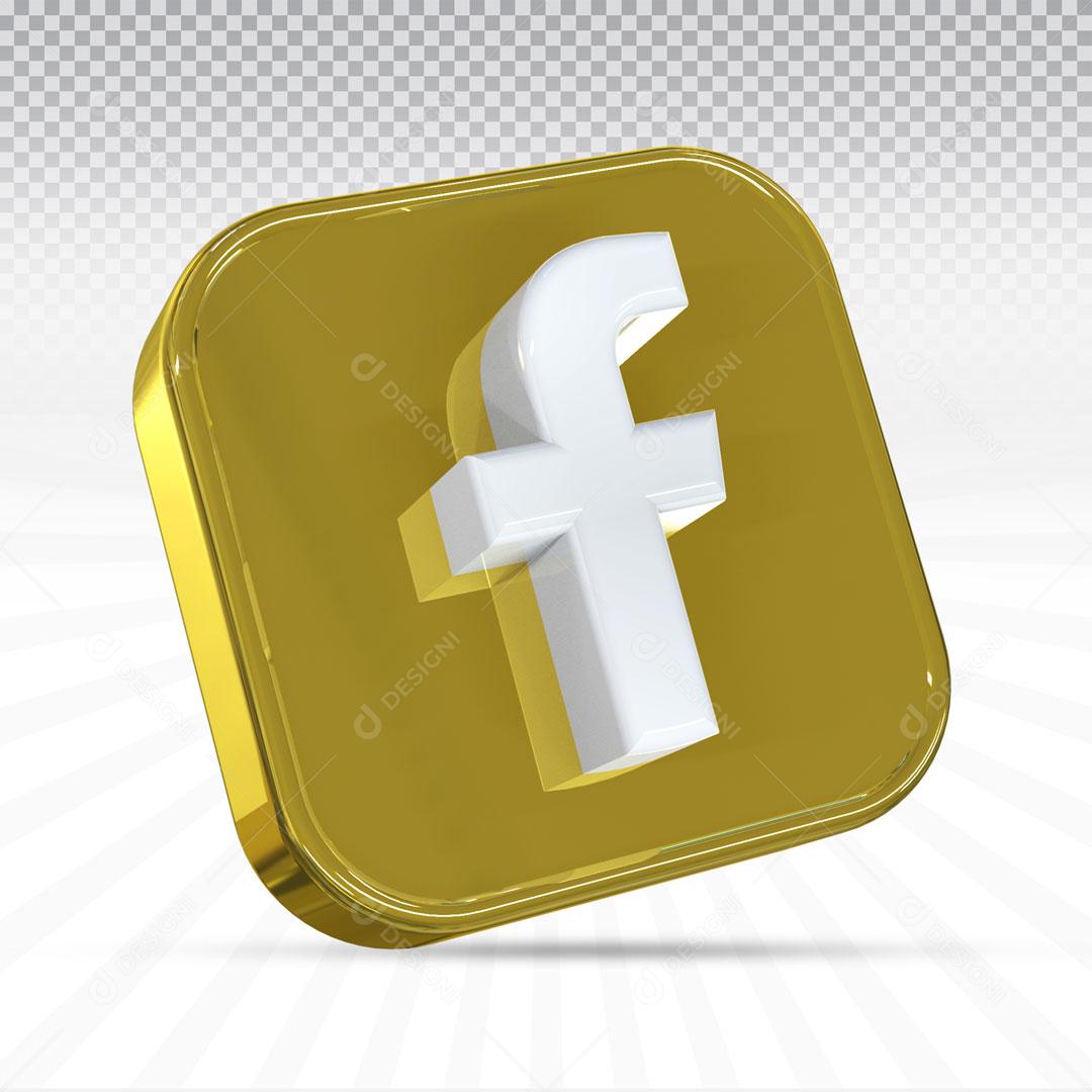 Ícone 3D Para Composição Rede Social Facebook PNG Transparente