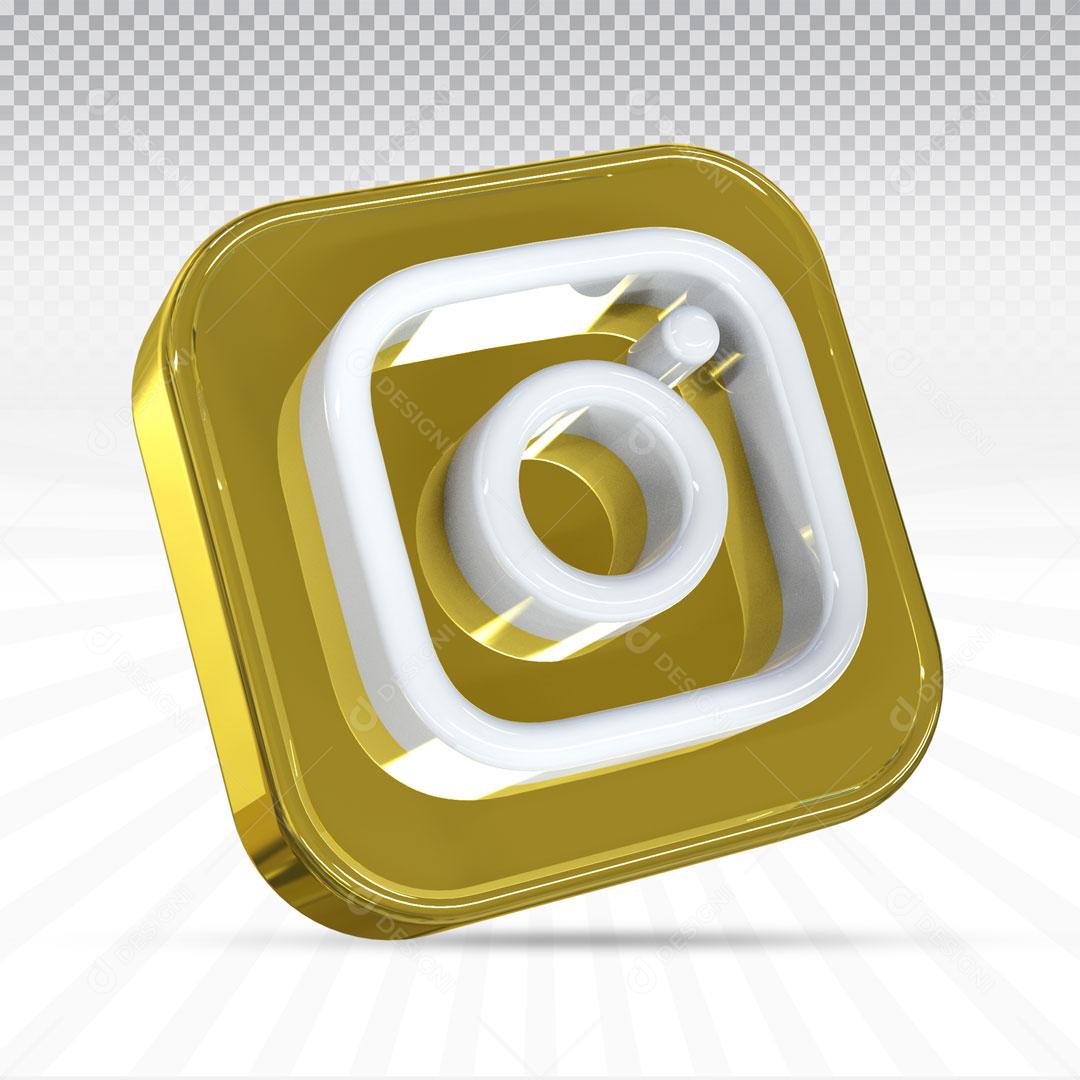 Ícone 3D Para Composição Rede Social Instagram PNG Transparente