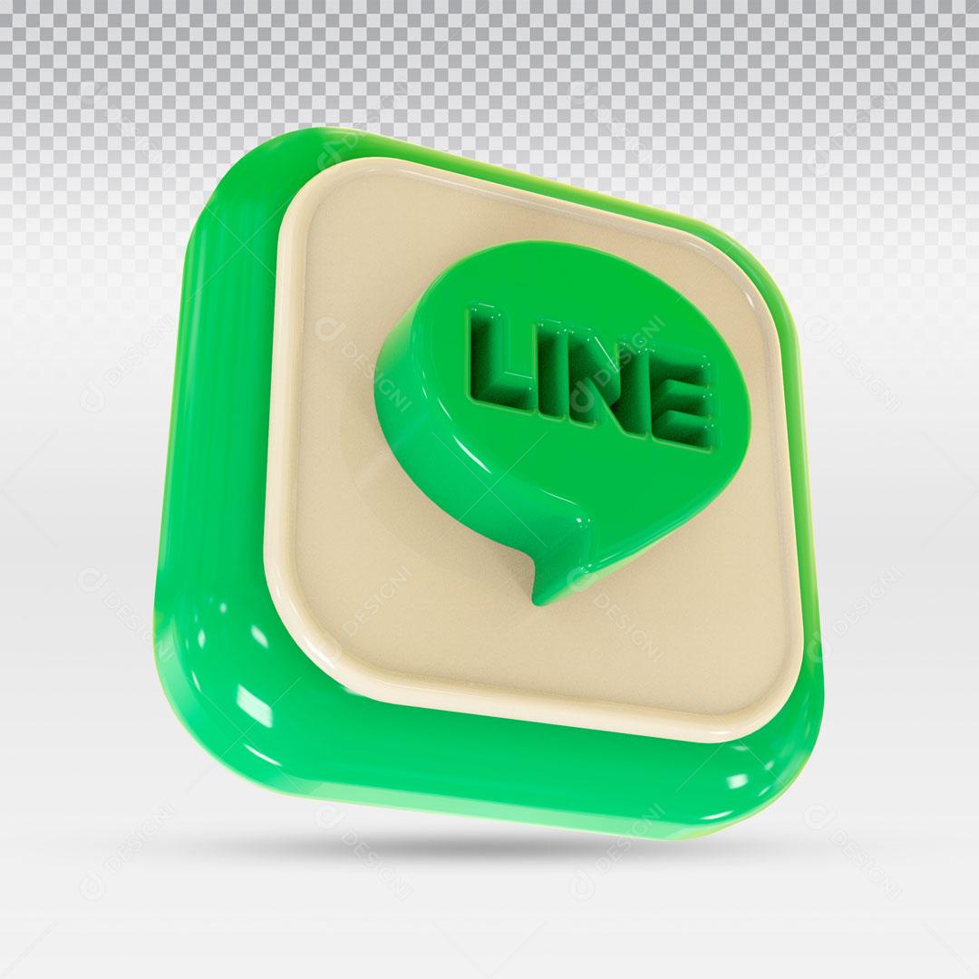 Ícone 3D Para Composição Rede Social line PNG Transparente