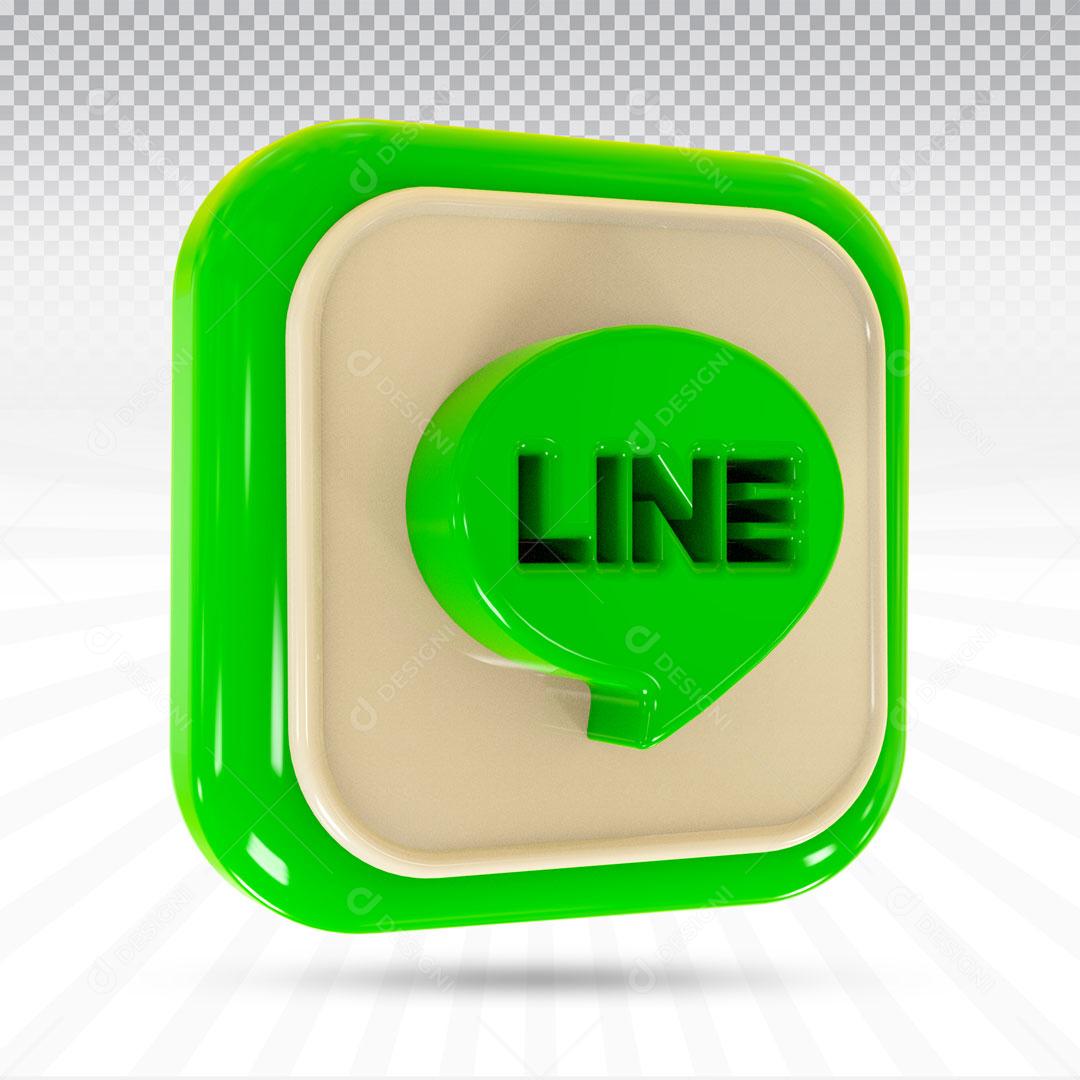 Ícone 3D Para Composição Rede Social line PNG Transparente