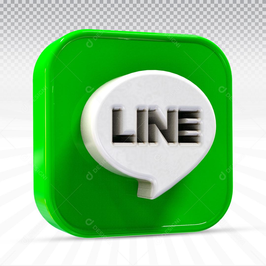 Ícone 3D Para Composição Rede Social line PNG Transparente