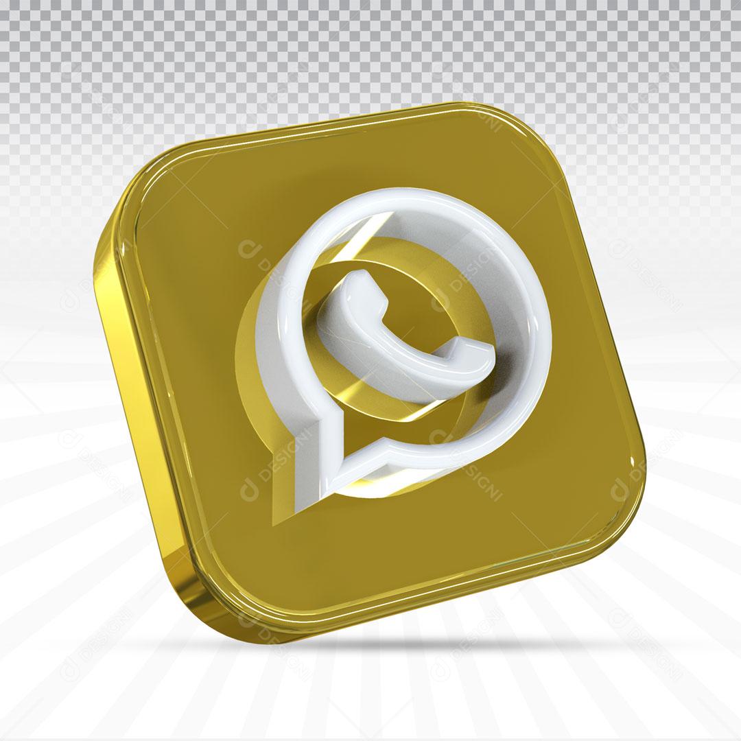 Ícone 3D Para Composição Rede Social WhatsApp PNG Transparente