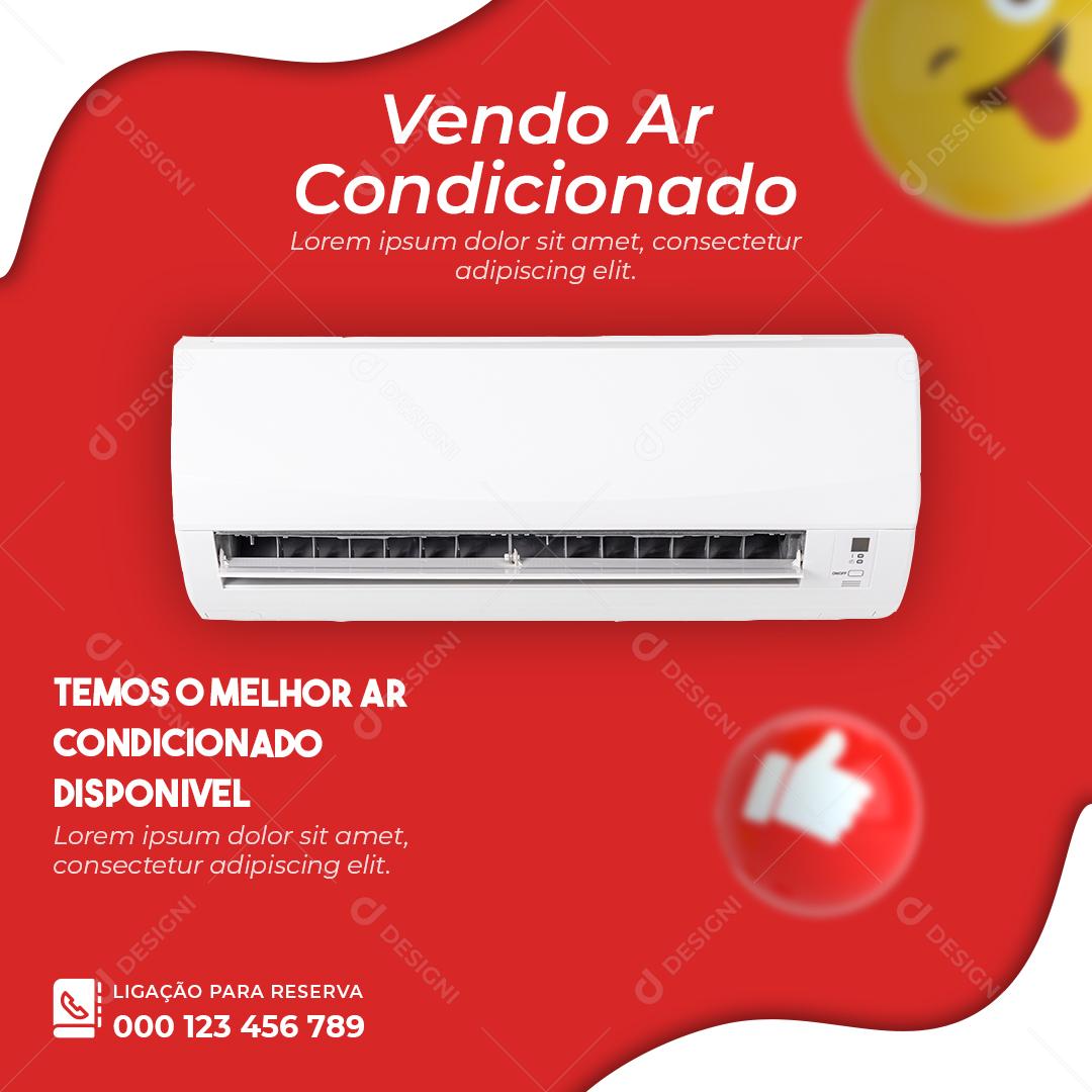 Social Media Vendo Ar Condicionado O Melhor Disponivel PSD Editável