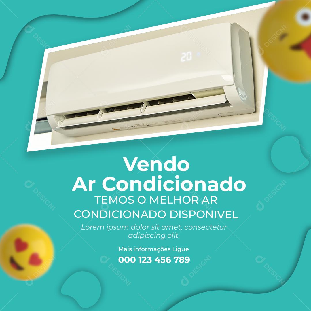 Vendo Ar Condicionado Social Media PSD Editável