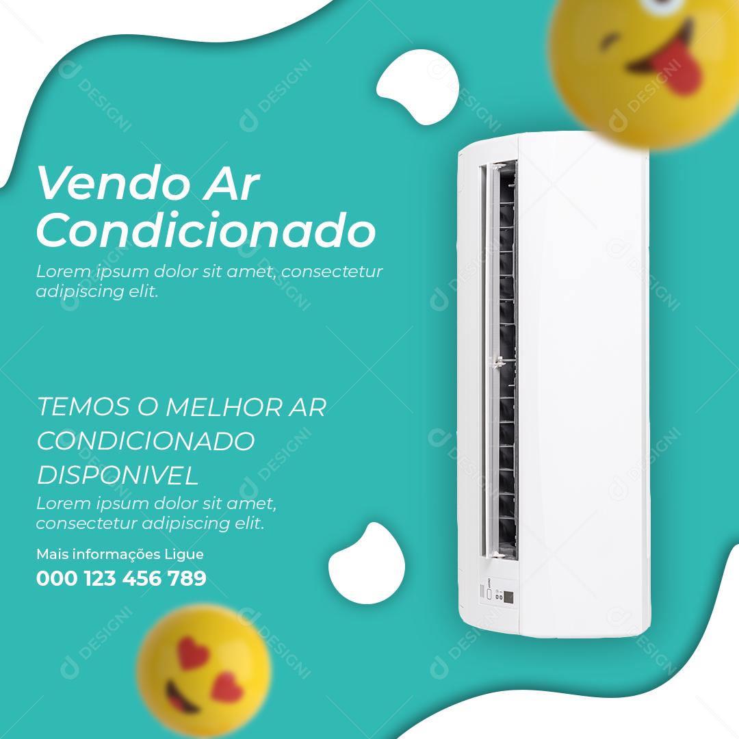 Social Media Vendo Ar Condicionado PSD Editável