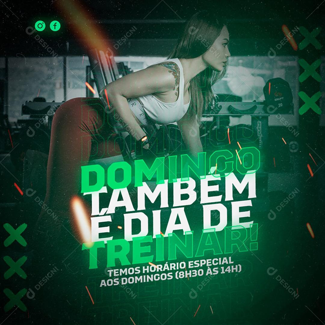 Social Media Domingo também é dia de treinar Academia PSD Editável