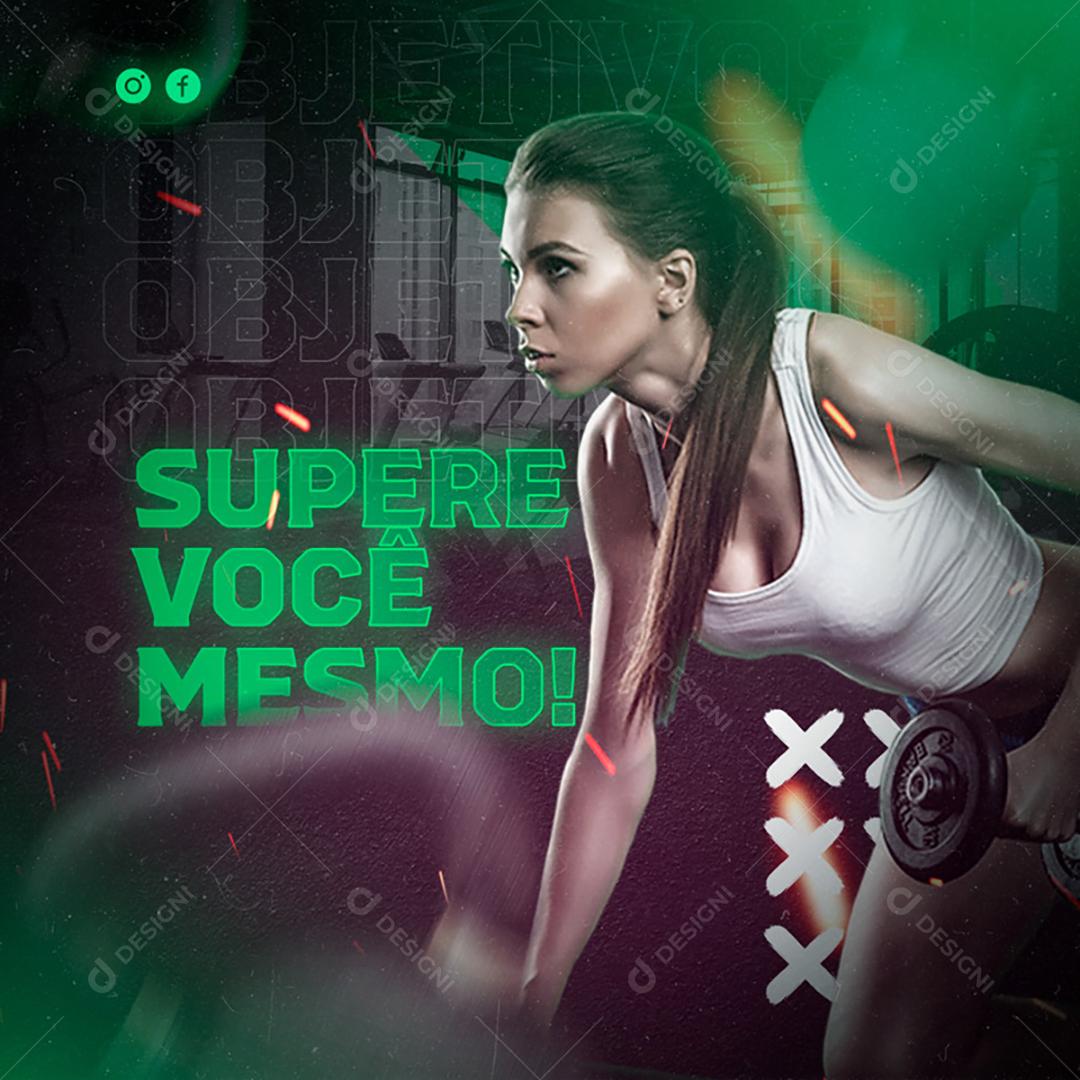 Social Media Supere Você Mesmo Academia PSD Editável