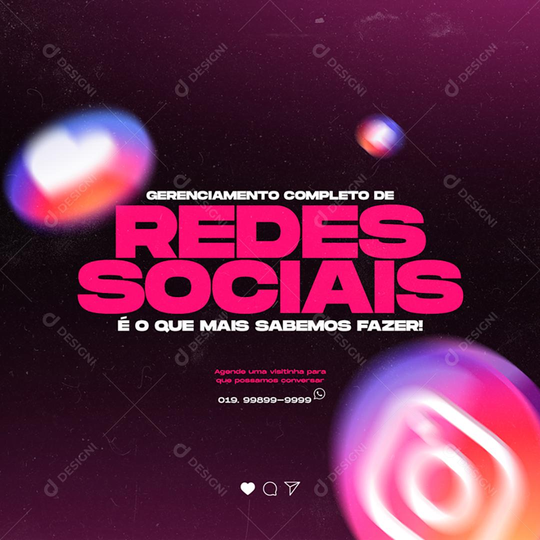 Social Media Gerenciamento completo de redes sociais Agências PSD Editável