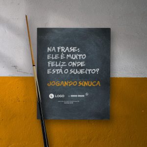 Post Sinuca Bilhar Social Media PSD Editável