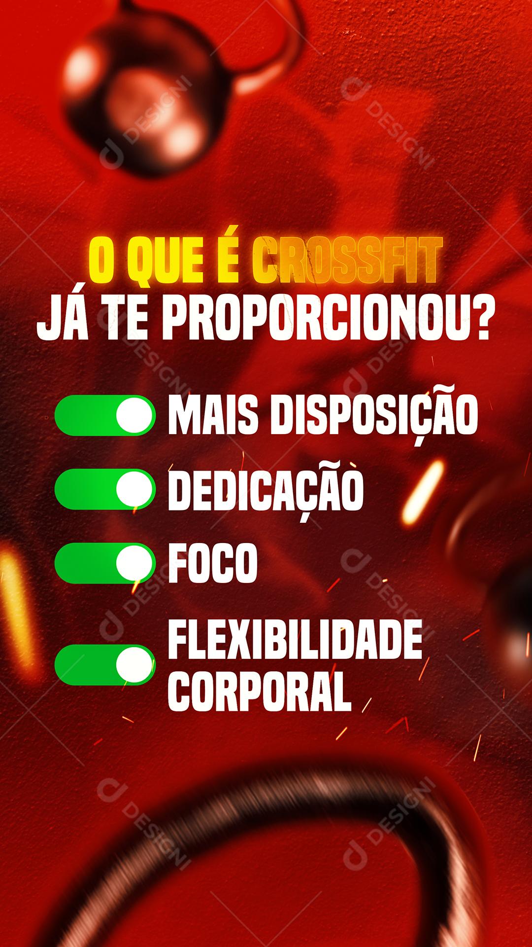 Social Media O que Crossfit Já te proporcionou Academia PSD Editável