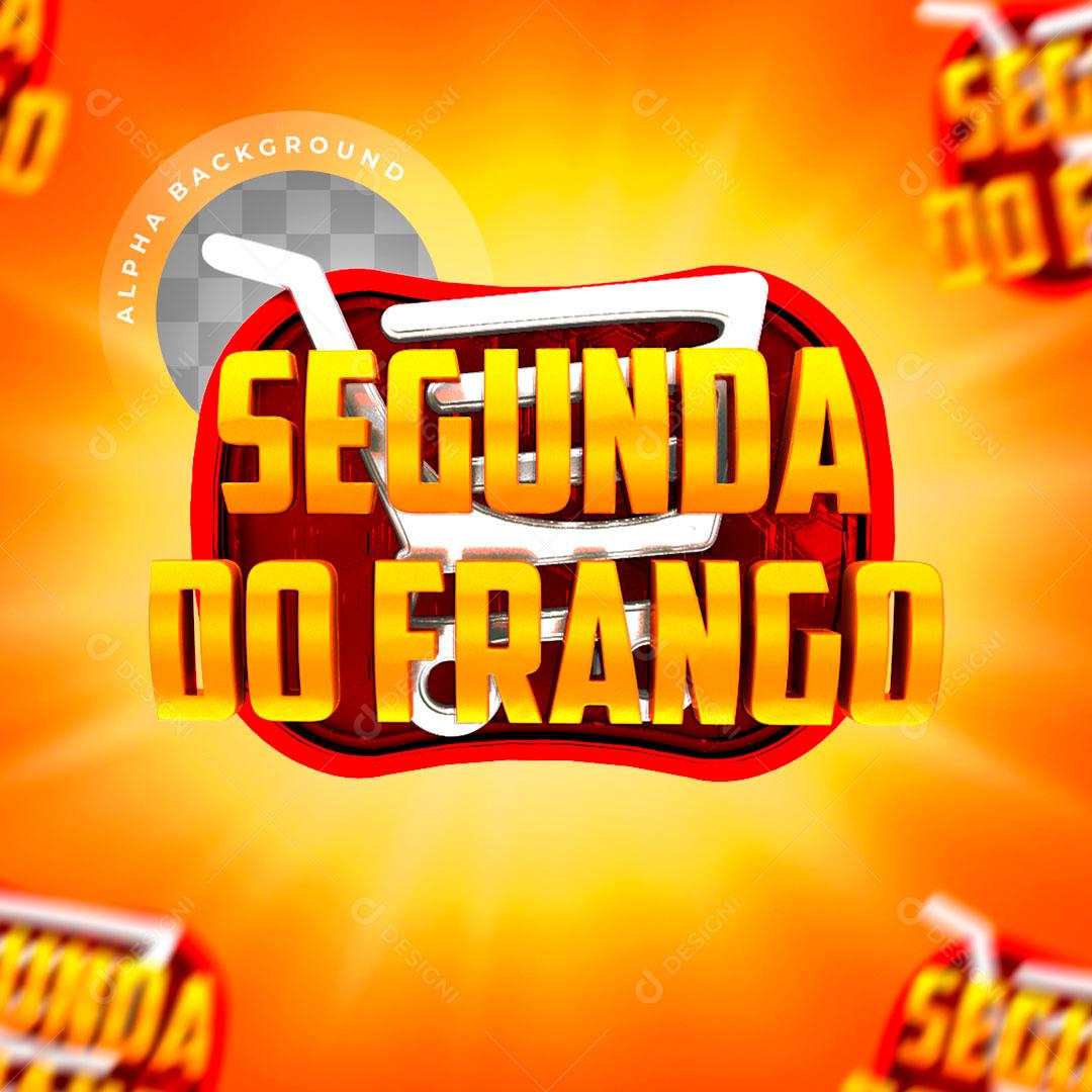 Selo 3D Para Composição Segunda Feira Do Frango PSD Editável