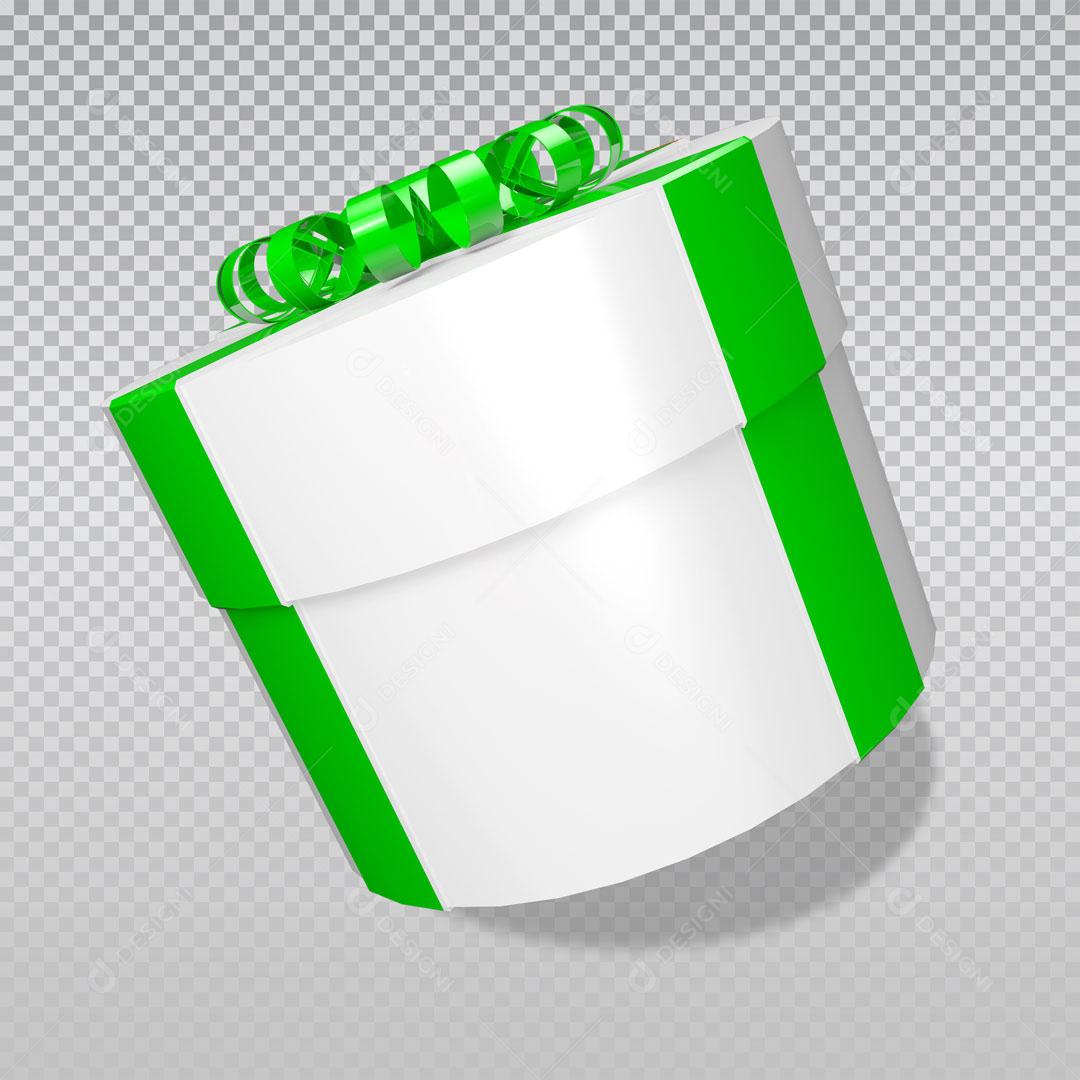 Elemento 3D Para Composição Presentes Verde PSD Editável
