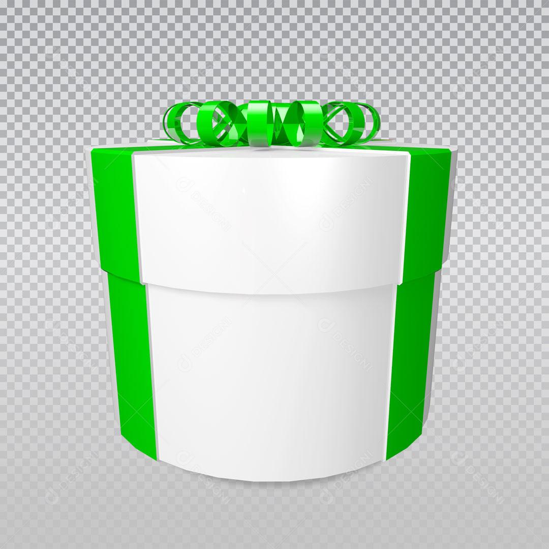 Elemento 3D Para Composição Presentes verde PSD Editável