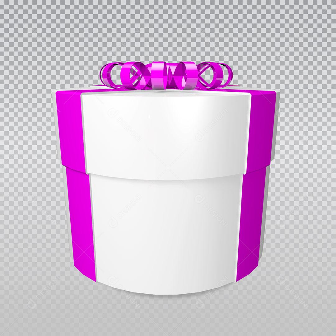 Elemento 3D Para Composição Presentes Azul PSD Editável