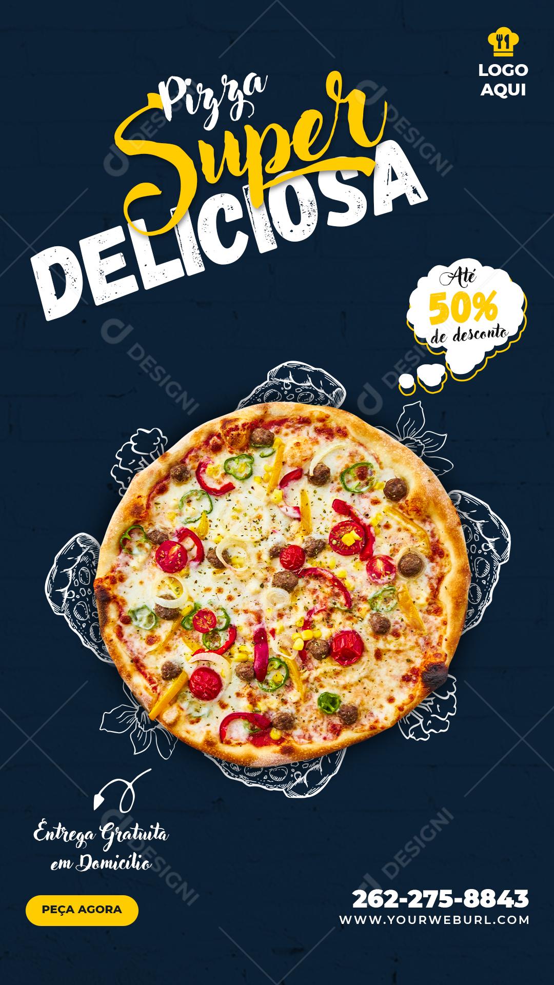 Cardápio De Burger Peça Já O Seu Social Media PSD Editável