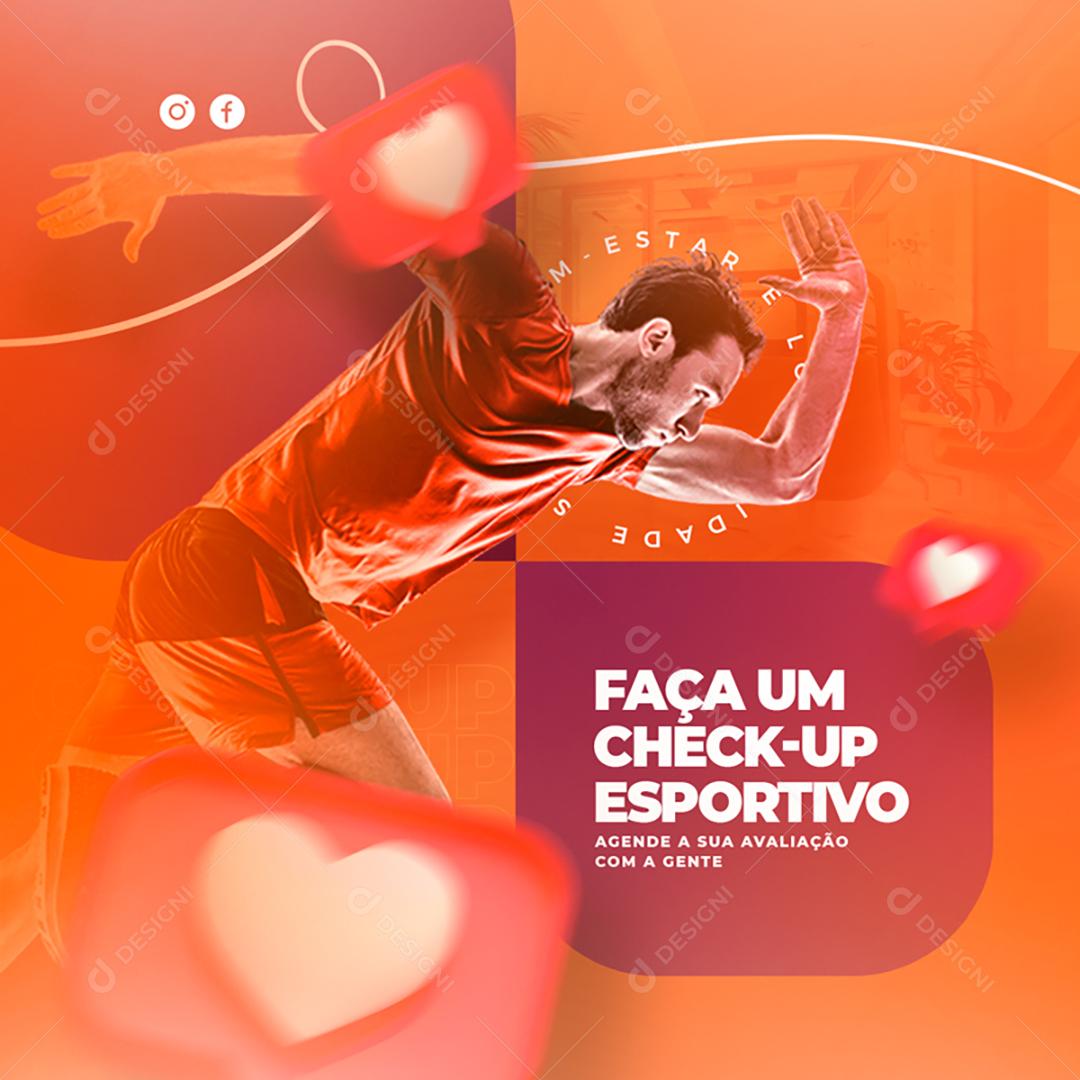 Social Media Faça Um Chéck-Up Esportivo Clínicas Medicina Esportiva PSD Editável