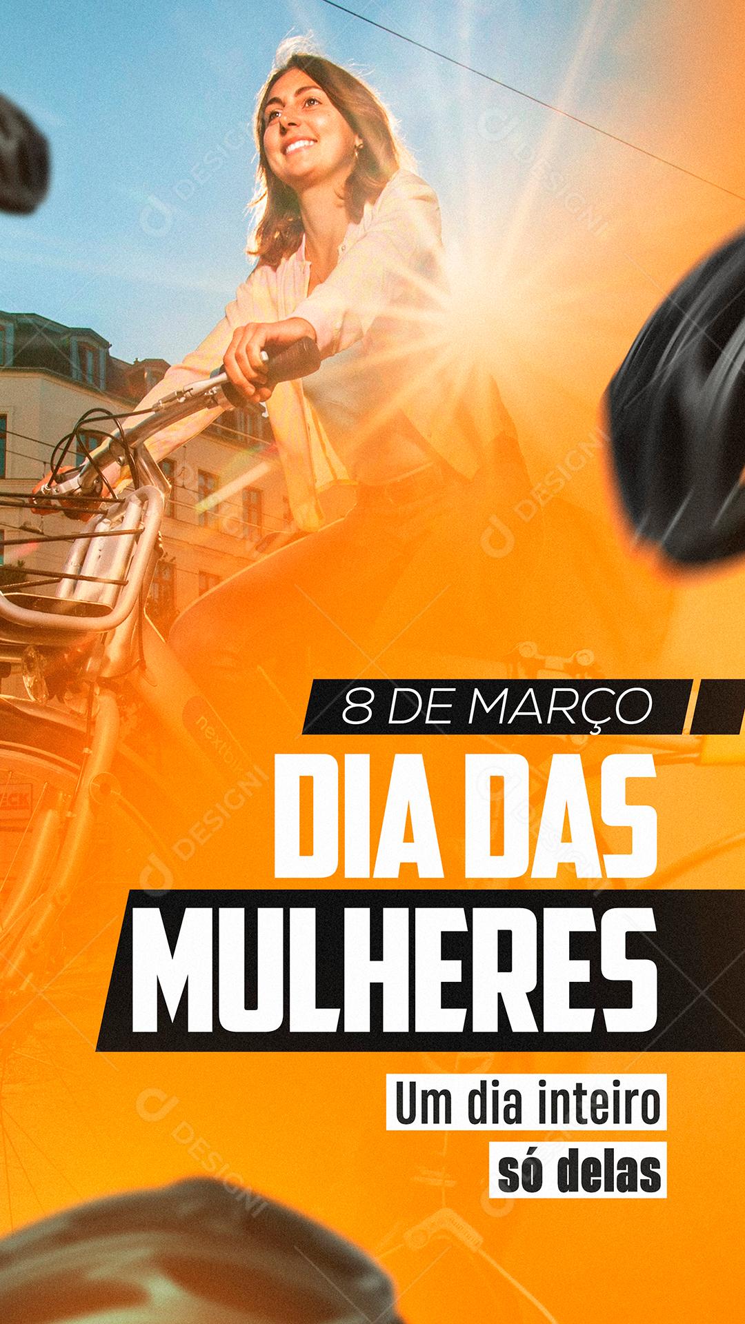 Social Media Um dia inteiro só delas Dia Das Mulheres 8 De Março PSD Editável