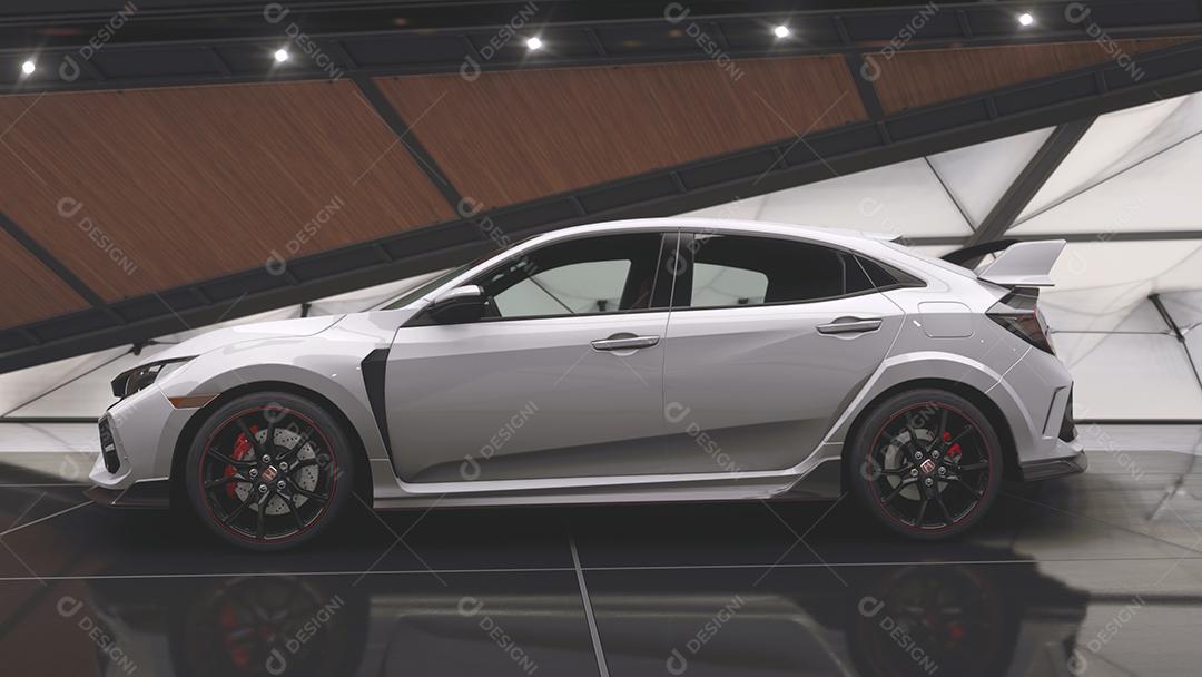 Honda Civic Tipo R 3D ilustração, 8 mar, 2022, São Paulo, Brasil.