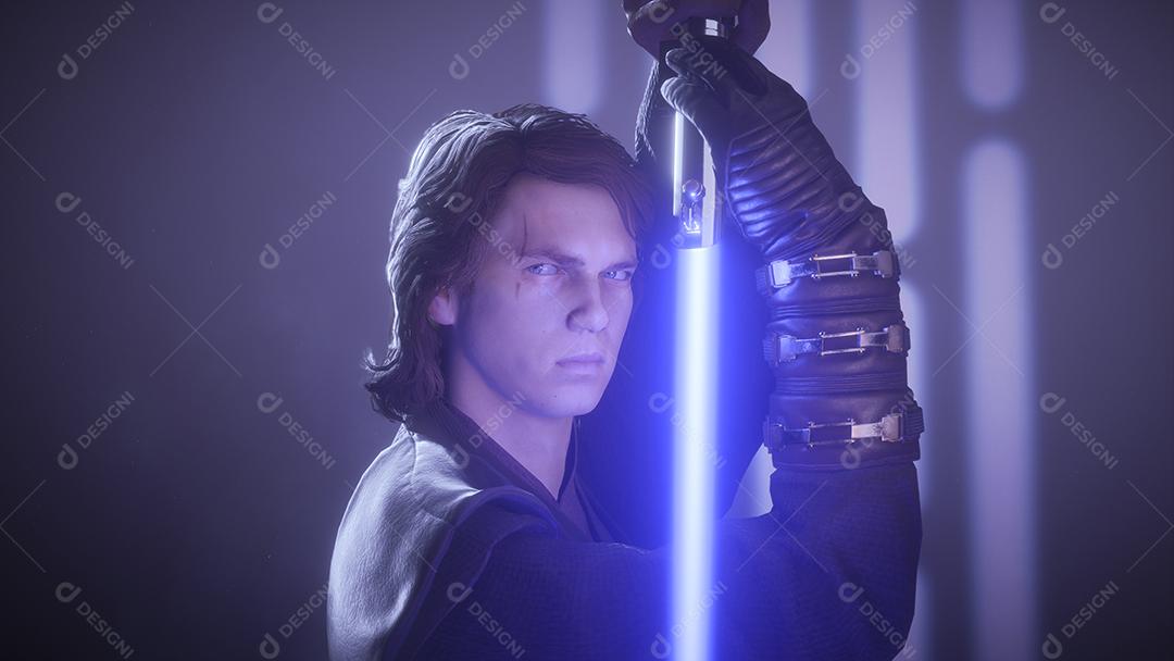 3D Render Anakin Skywalker, ilustração 3d, 08 Mar, 2022, São Paulo, Brasil