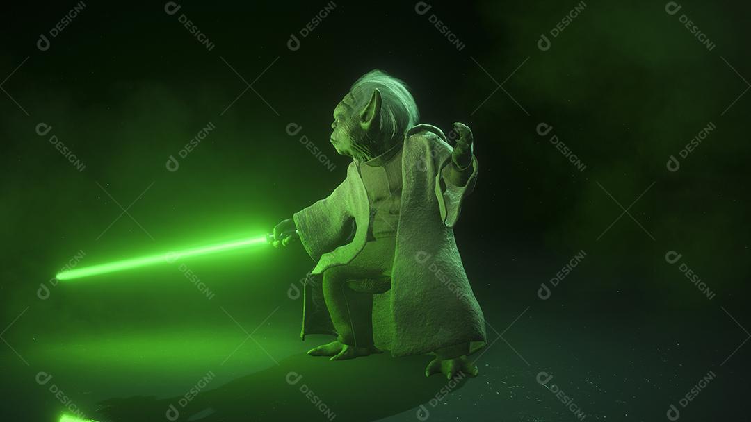 3D Render Master Yoda, ilustração 3d, 08 Mar, 2022, São Paulo, Brasil
