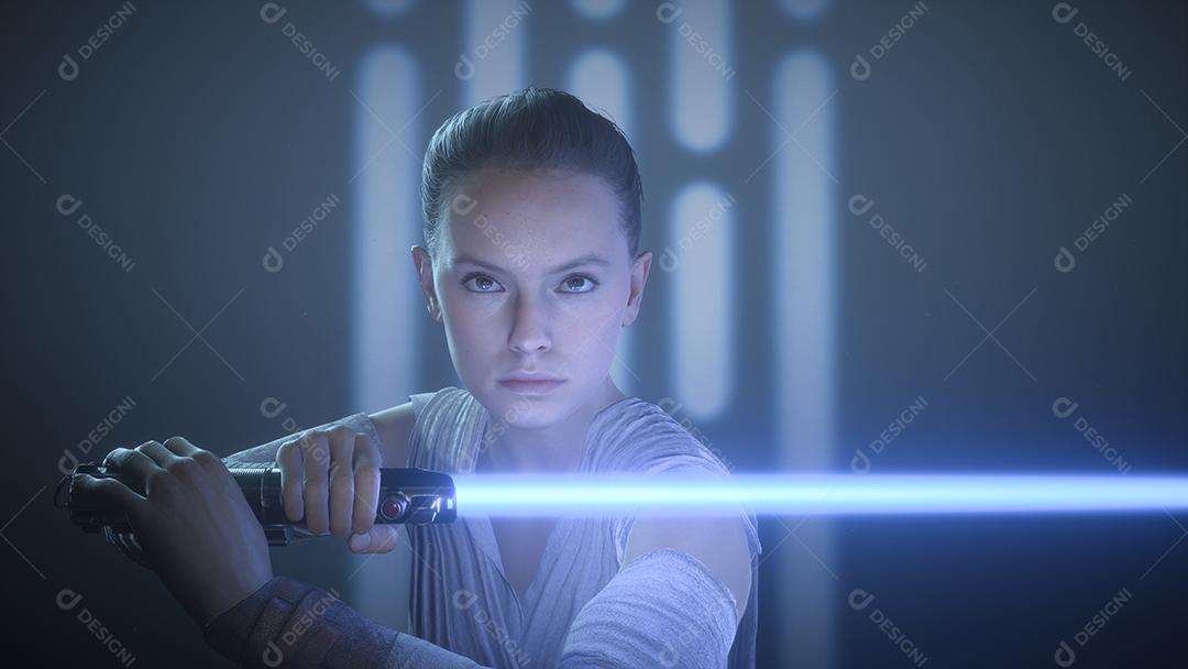 3D Render Rey Skywalker, ilustração 3d, 08 Mar, 2022, São Paulo, Brasil