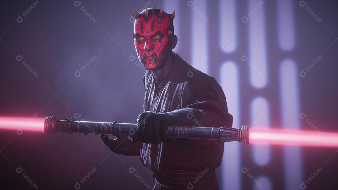 3D Render Darth Maul, ilustração 3d, 08 Mar, 2022, São Paulo, Brasil