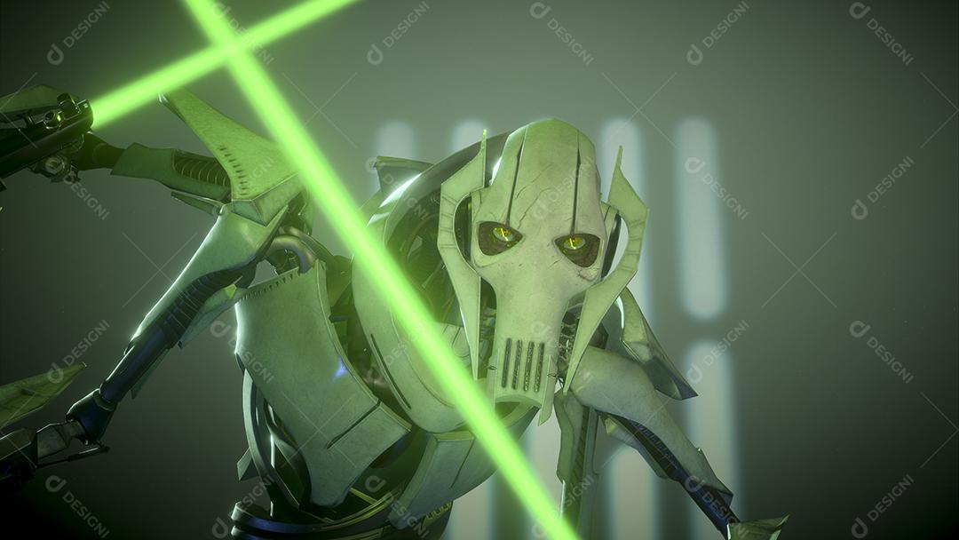 3D Render General Grievous, 3d ilustração, 08 Mar, 2022, São Paulo, Brasil