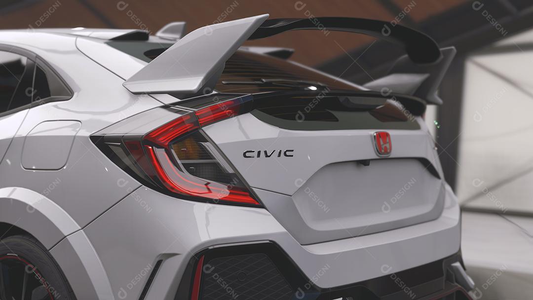 Honda Civic Tipo R 3D ilustração, 8 mar, 2022, São Paulo, Brasil.