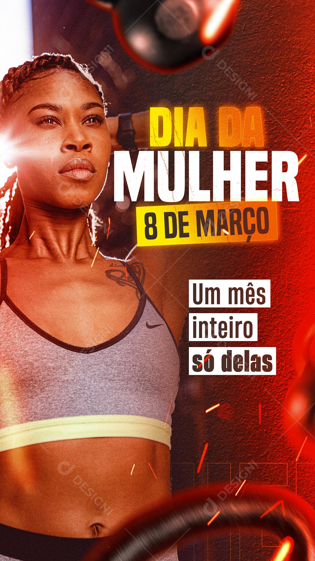 Social Media Um mês inteiro só delas Dia Da Mulher PSD Editável