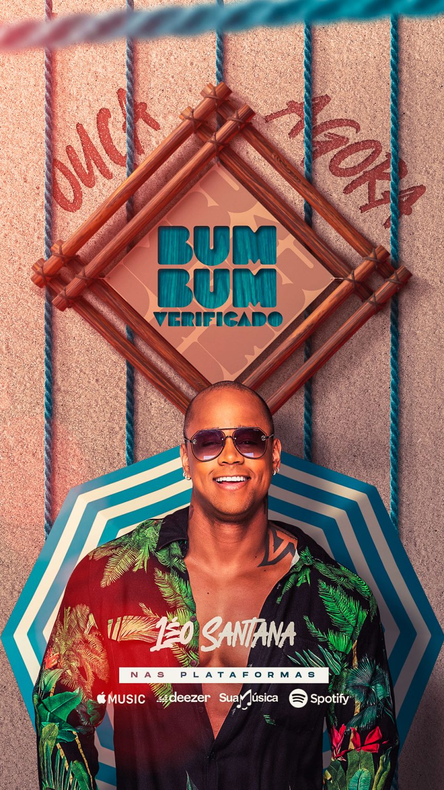 Flyer Ouça Agora Bumbum Léo Nunes Social Media PSD Editável