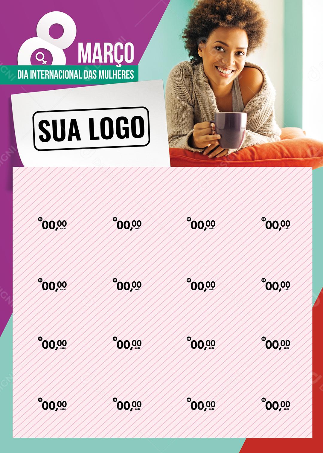 Social Media Encarte Dia Internacional Da Mulher PSD Editável