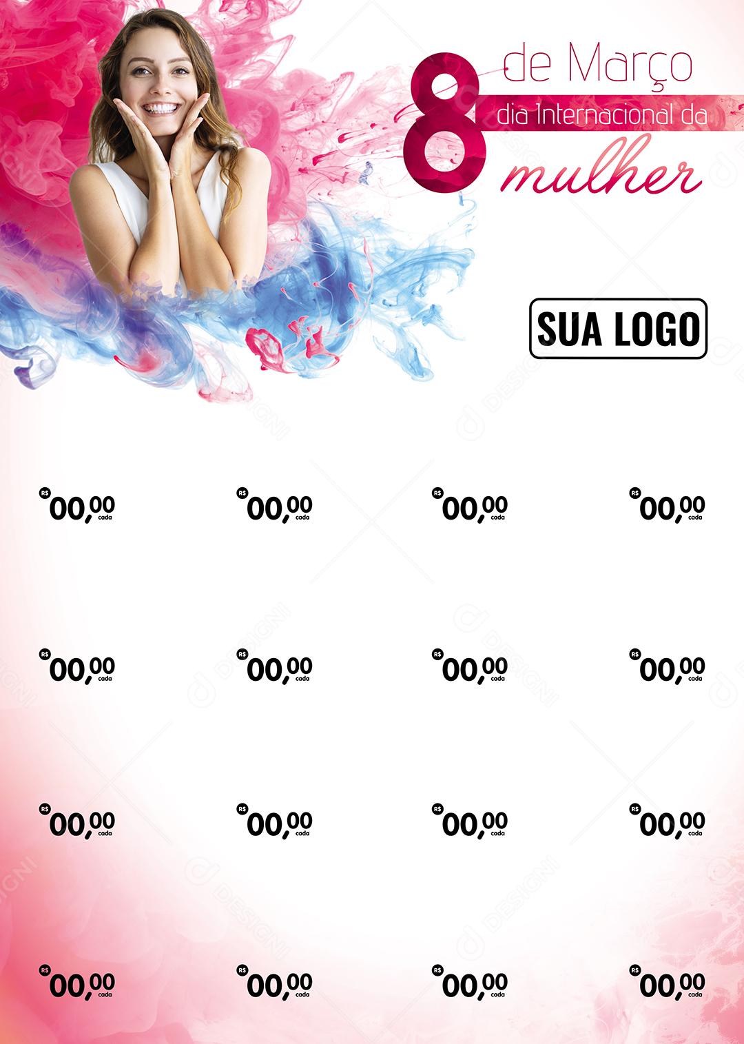 Social Media Encarte 8 De Março Dia Internacional Da Mulher PSD Editável