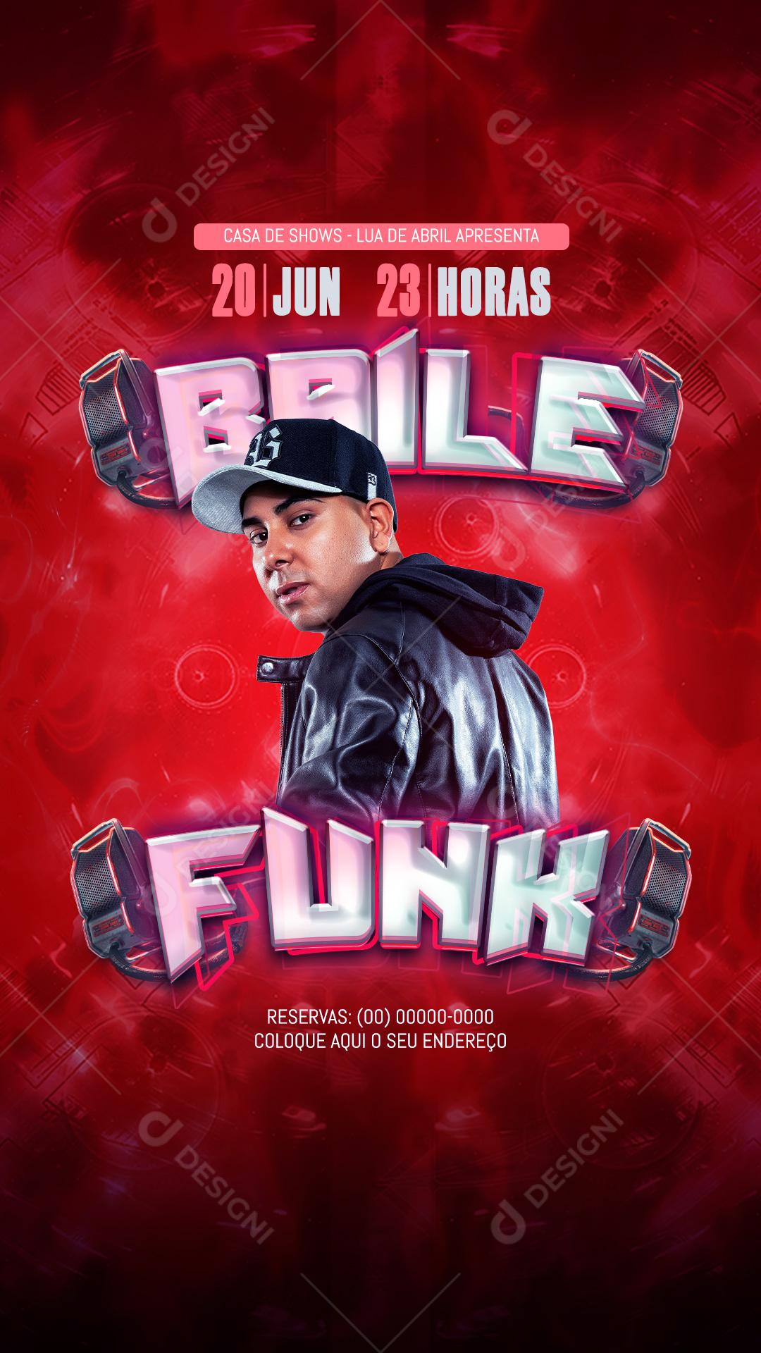 Flyer Baile Funk Dj Guga Funk Social Media PSD Editável