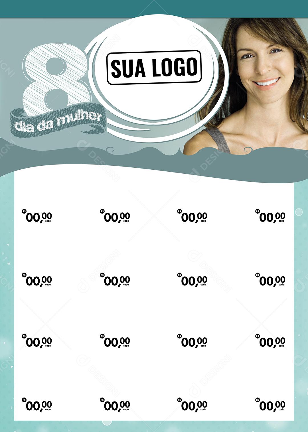 Encarte 8 De Março Dia Da Mulher Social Media PSD Editável